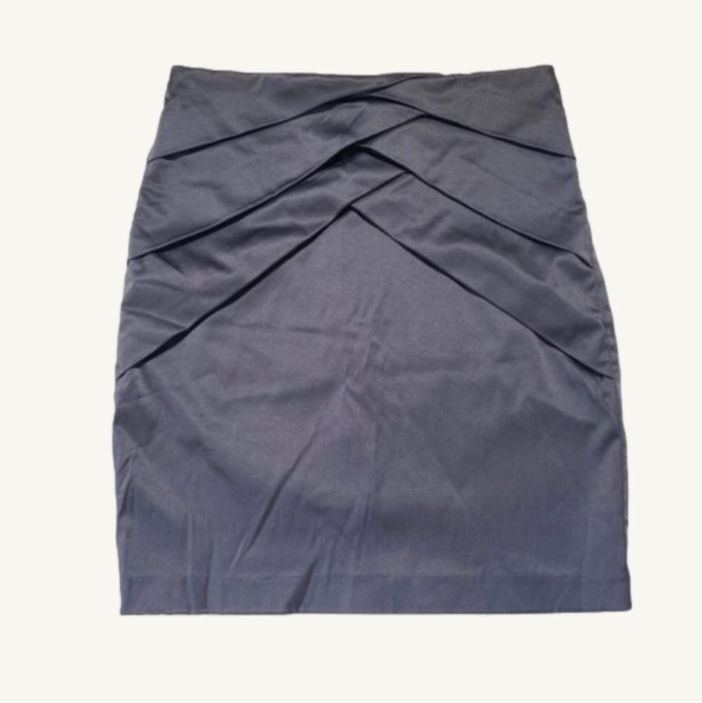 Dynamite Pleated Front Dark Grey Pencil Skirt Size 1